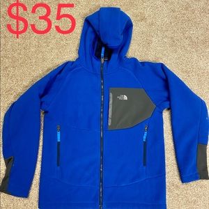 Blue NorthFace Coat - boys large (14/16)